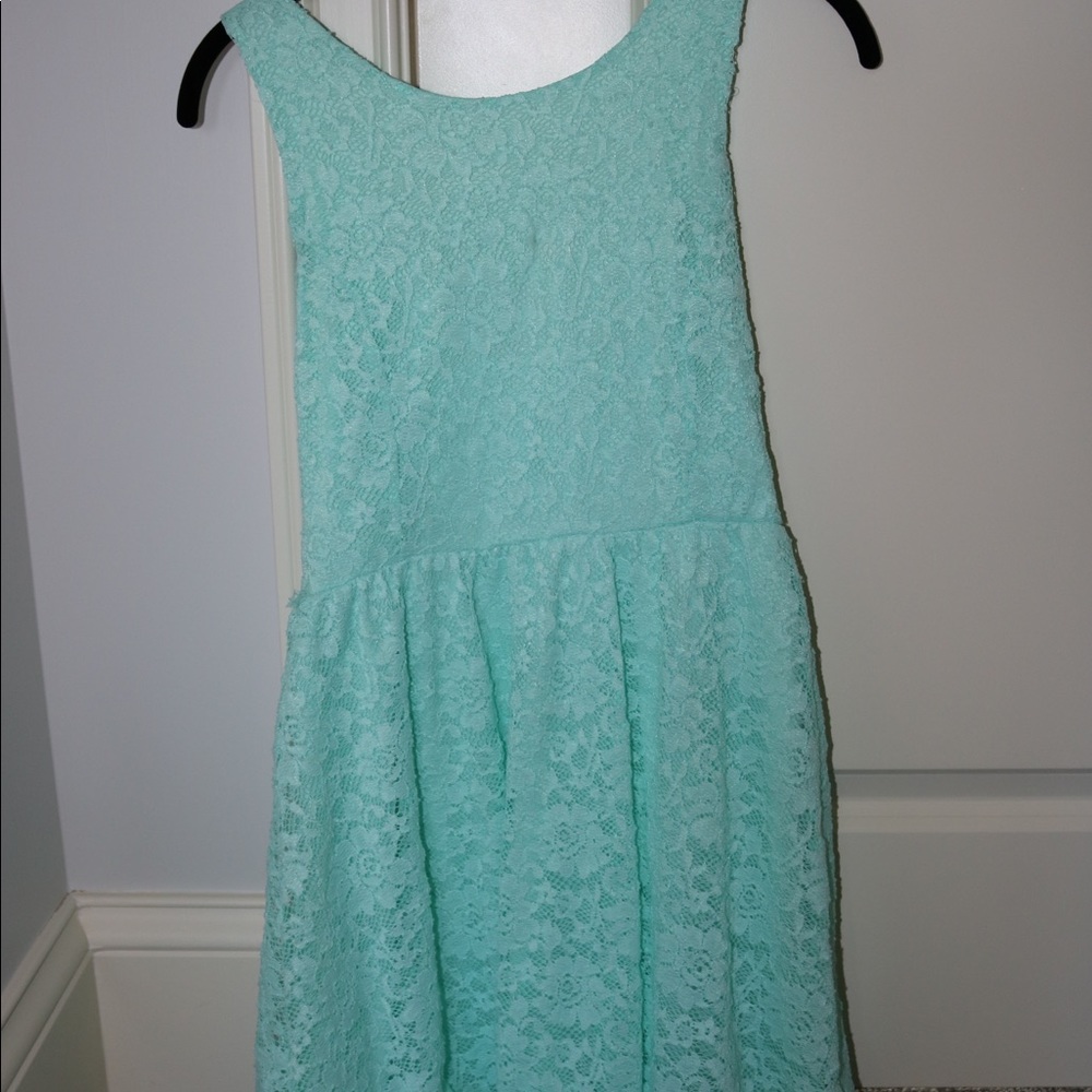 Blue lace dress